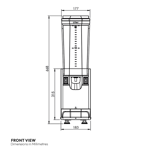 Contender 1 x 20L Cold Drinks Dispenser