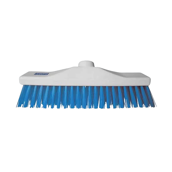30cm Hygiene Broom Head Stiff Bristle Blue