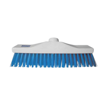 30cm Hygiene Broom Head Stiff Bristle Blue