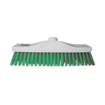 30cm Hygiene Broom Head Stiff Bristle Green