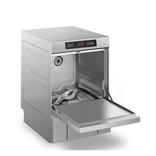 Smeg Professional Topline Undercounter Glasswasher with Integrated Softener 400mm Basket – SPG415SUK