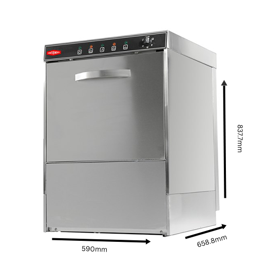 Contender Undercounter Dishwasher (Drain, Rinse & Detergent Pumps, Single Phase) – High-Performance Dishwashing