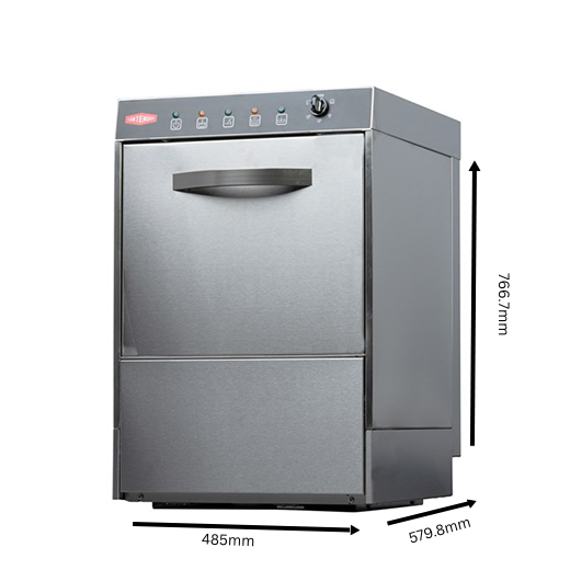 Contender Commercial Glasswasher (Drain, Detergent & Rinse Pumps, 13A) – High-Volume Glass Cleaning