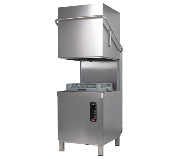 Contender Pass-Through Hood Dishwasher (Detergent & Rinse Pumps, 3 Phase) – High-Performance Dishwashing