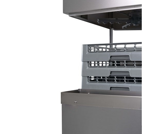 Contender Pass-Through Hood Dishwasher (Detergent & Rinse Pumps, 3 Phase) – High-Performance Dishwashing