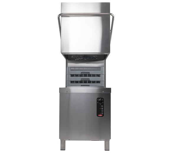 Contender Pass-Through Hood Dishwasher (Detergent & Rinse Pumps, 3 Phase) – High-Performance Dishwashing