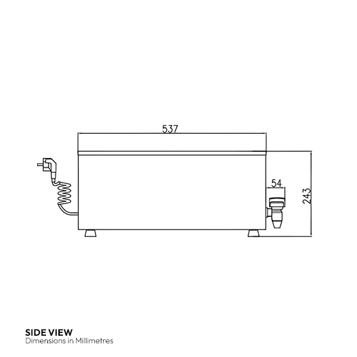 Quattro Twin Pot Round Bain Marie With Drain Tap