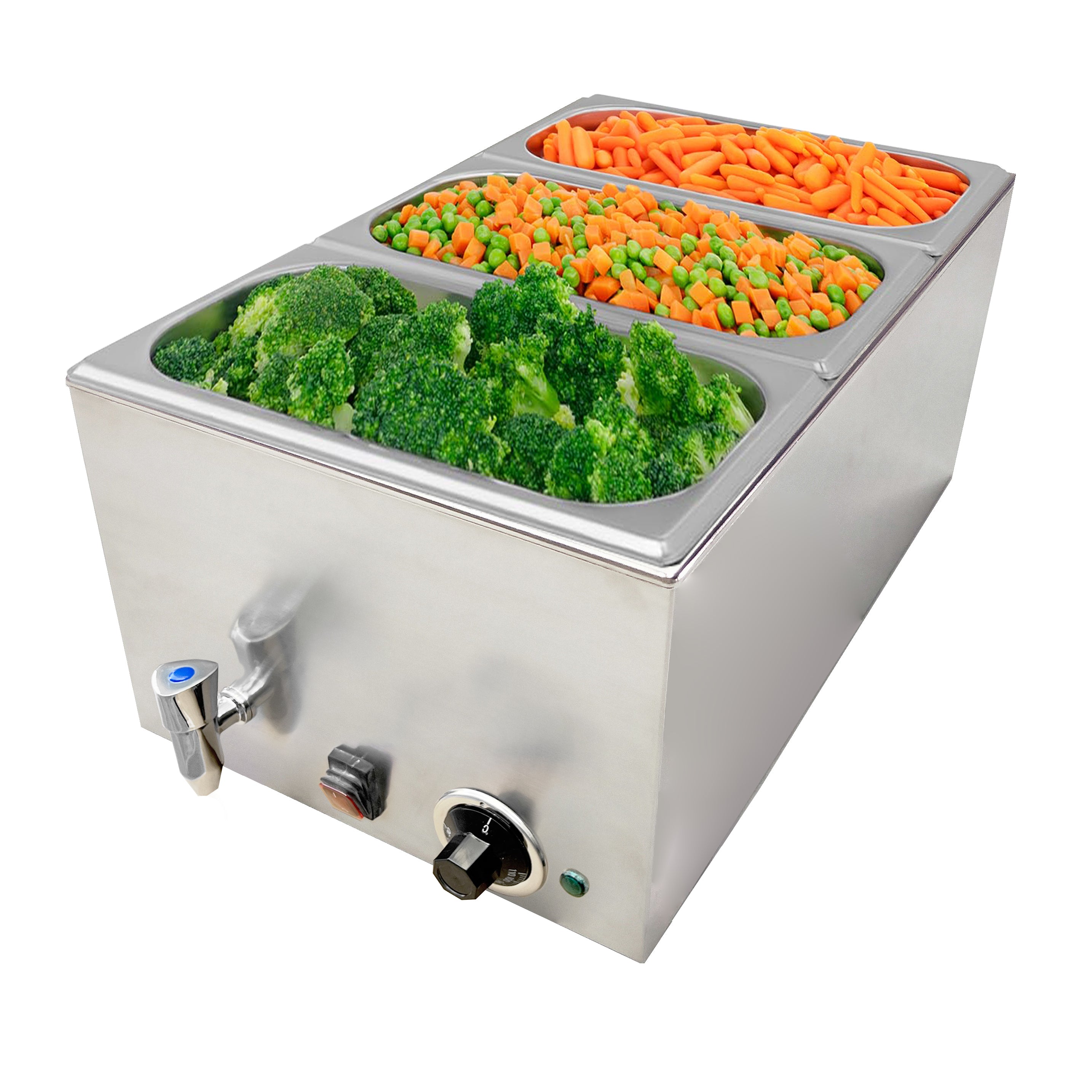 Quattro 1/1 Wet Bain Marie – Drain Tap for Easy Cleaning