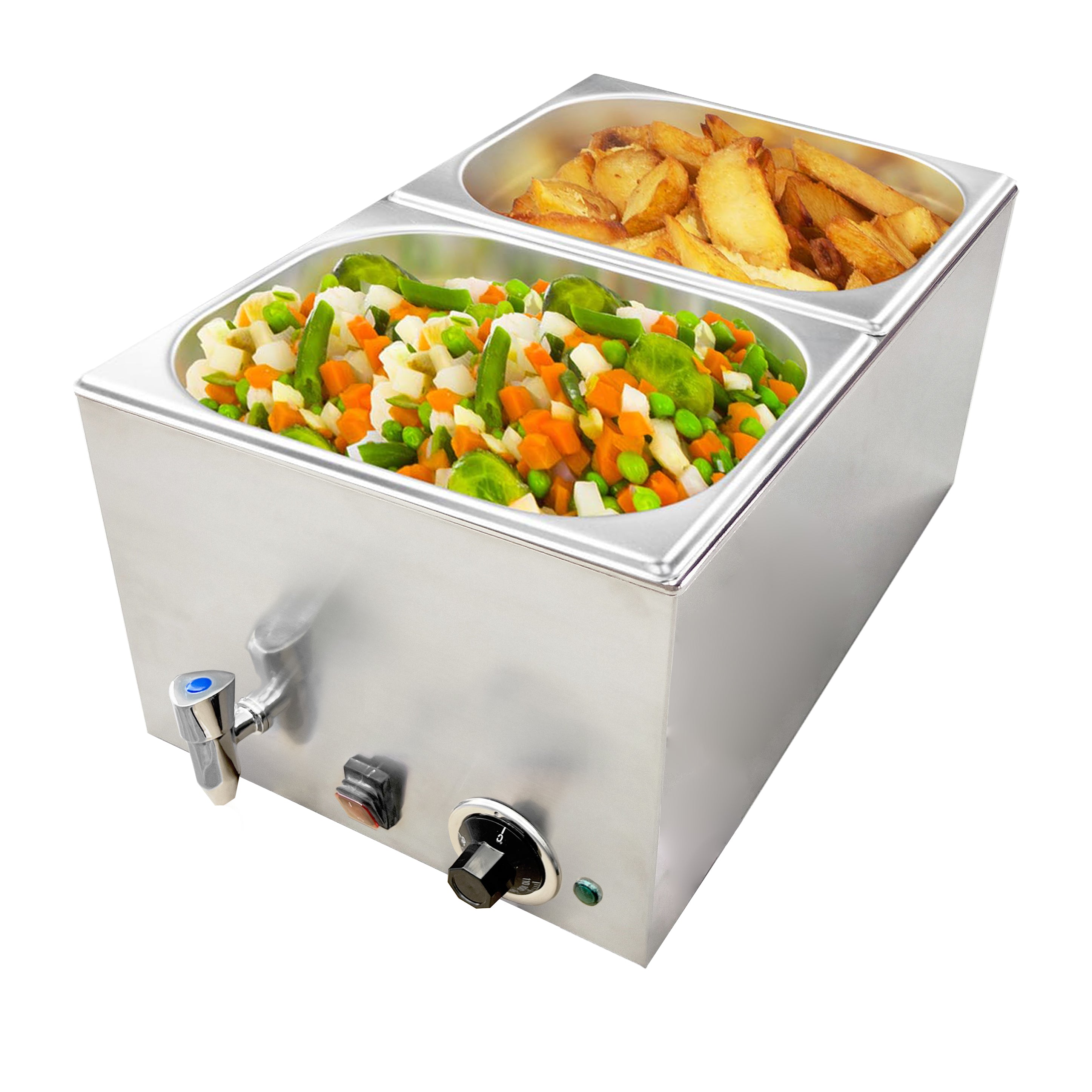 Quattro 1/1 Wet Bain Marie – Drain Tap for Easy Cleaning