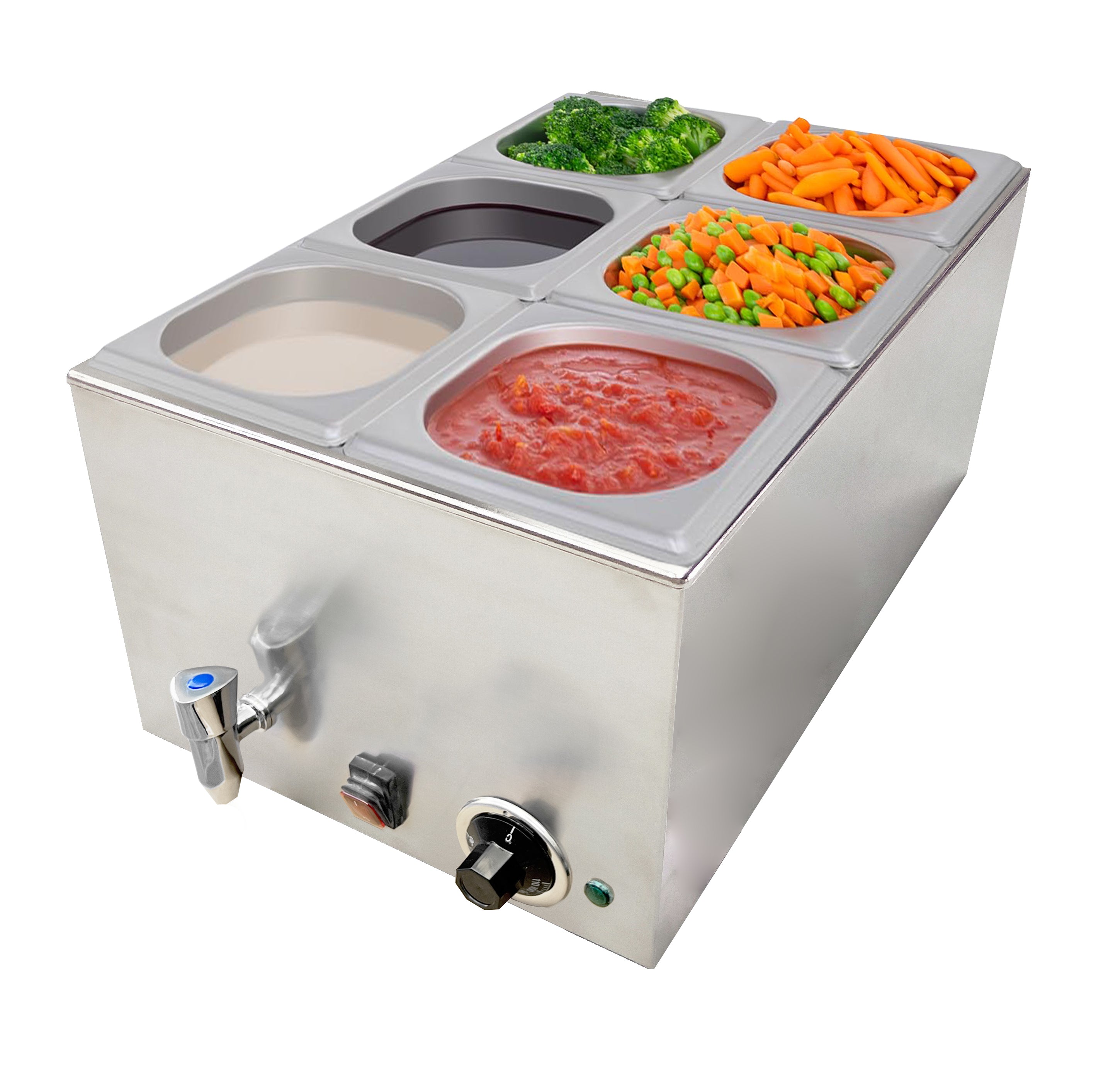 Quattro 1/1 Wet Bain Marie – Drain Tap for Easy Cleaning