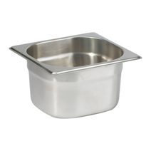 Quattro 1/6 Gastronorm Pan 100mm Deep Stainless Steel