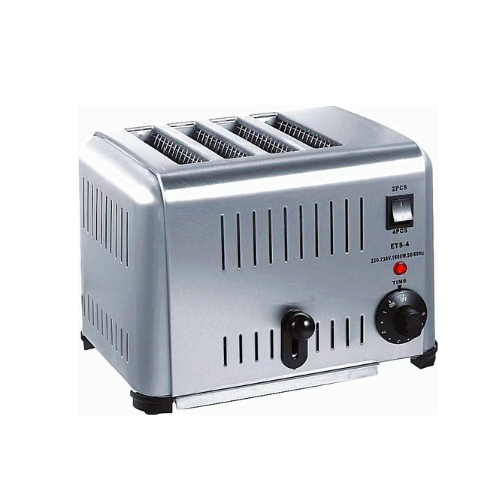 Contender 4 Slice Commercial Electric Toaster – Stainless Steel Body – Compact Countertop Design
