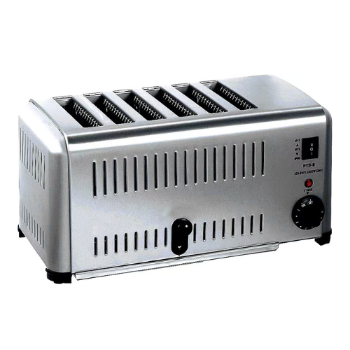 Contender 6 Slice Commercial Electric Toaster – Stainless Steel Body – Adjustable Slice Control