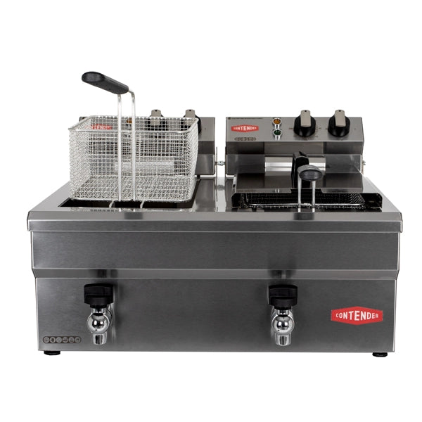 Contender Twin 10L Electric Commercial Fryer