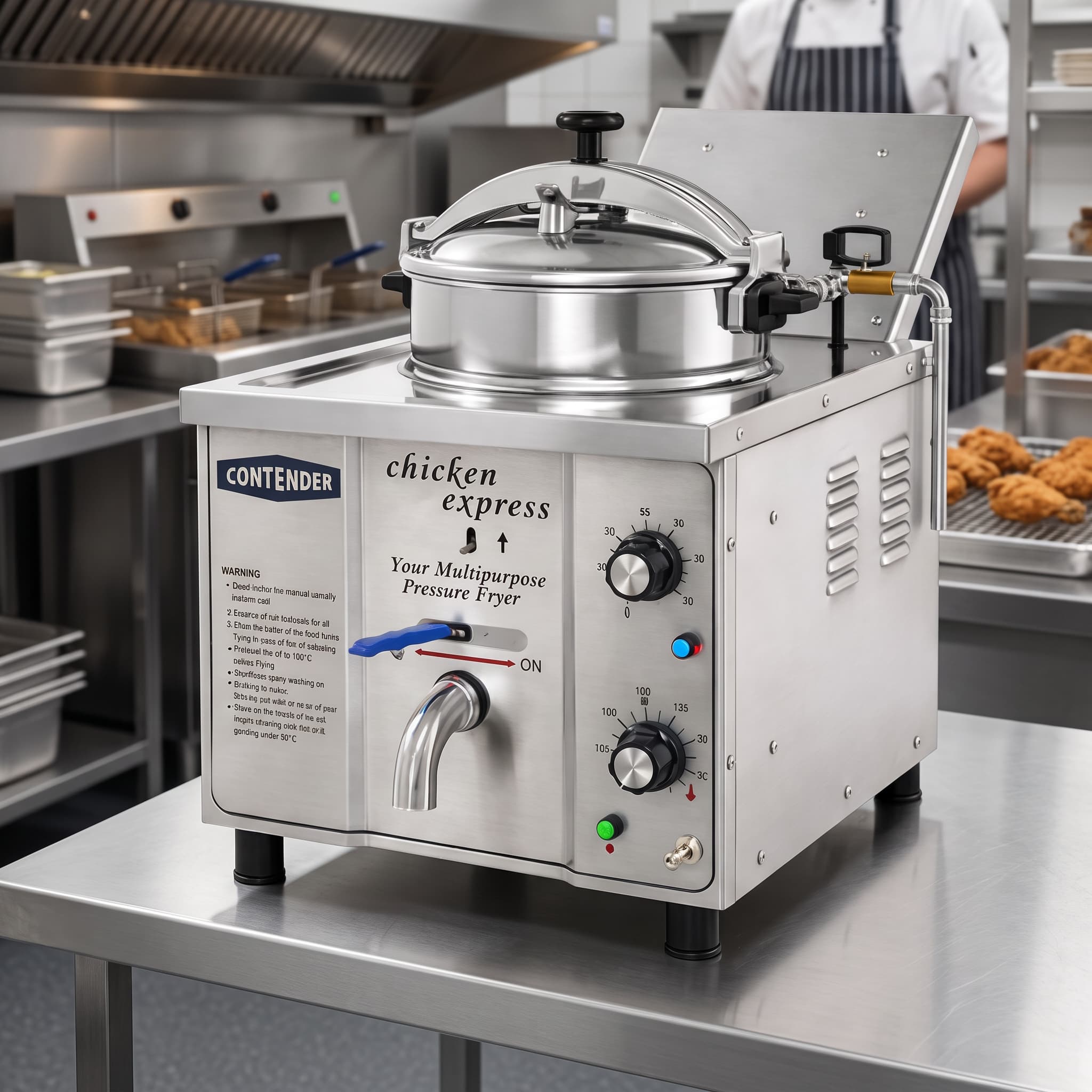Contender 16L Electric Pressure Fryer – Commercial High Pressure Chicken Fryer