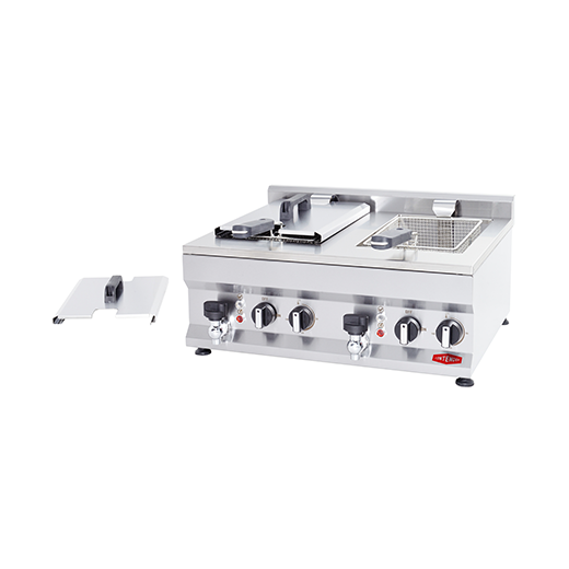 Contender 600mm Twin Tank Electric Fryer – Dual 10L Tanks for High-Volume Frying