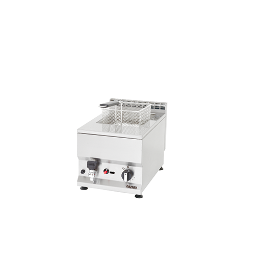 Contender 300mm Single Tank Gas Fryer – Compact 12L Commercial Countertop Fryer