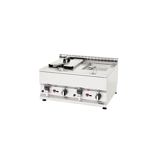 Contender 600mm Twin Tank Gas Fryer – Dual 12L Tanks for High-Volume Frying