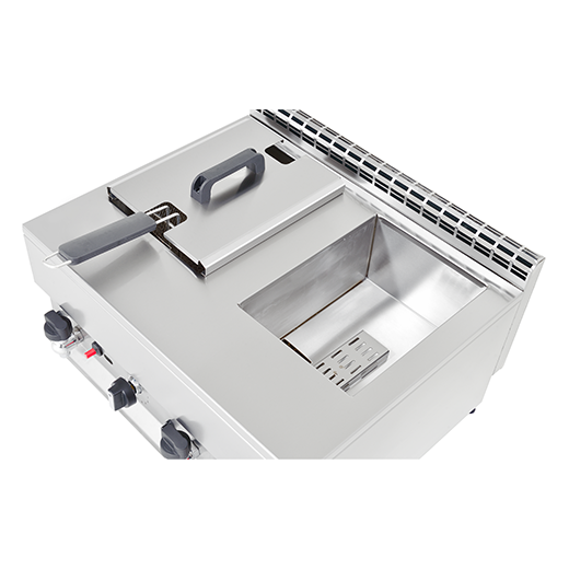 Contender 600mm Twin Tank Gas Fryer – Dual 12L Tanks for High-Volume Frying