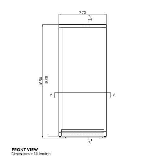 Contender Stainless Steel Upright Freezer - 600L Capacity - Ventilated