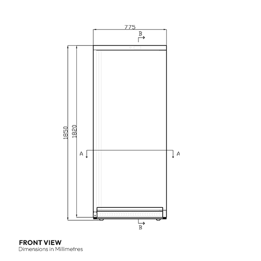 Contender 600L Stainless Steel Upright Refrigerator
