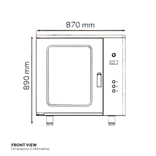 Italinox Large 181 Litre 6 Grid Combi Convection Oven with Steam