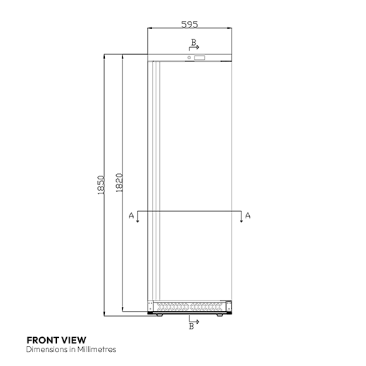 Contender 410L Slimline Single Door Upright Refrigerator
