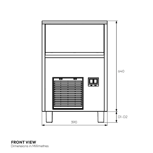 Contender Commercial Ice Machine - 27kg Output
