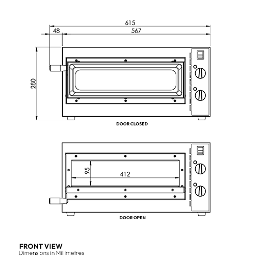 Contender Basic 2-40 Twin Deck Electric Pizza Oven