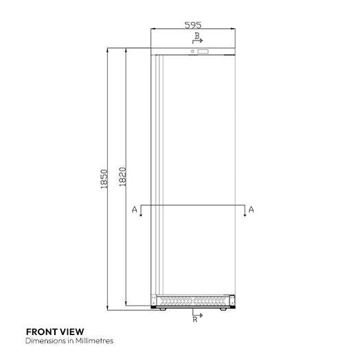 Contender Stainless Steel Upright Freezer - 400L Capacity - Ventilated