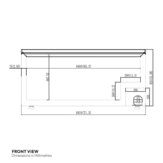 Gastroline 537L Commercial Chest Freezer With Stainless Steel Lid