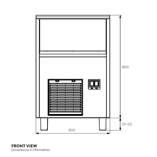 Contender Commercial Ice Machine - 47kg Output