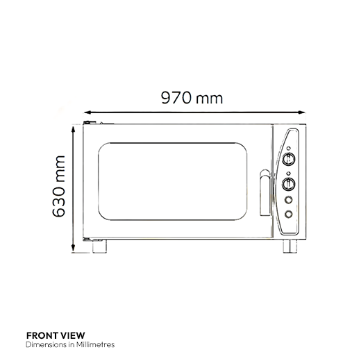 Italinox 112 Litre Commercial Convection Oven with Steam for 4 x 1/1GN Pans