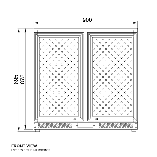 Contender Commercial 220L Sliding Double Door Bottle Cooler