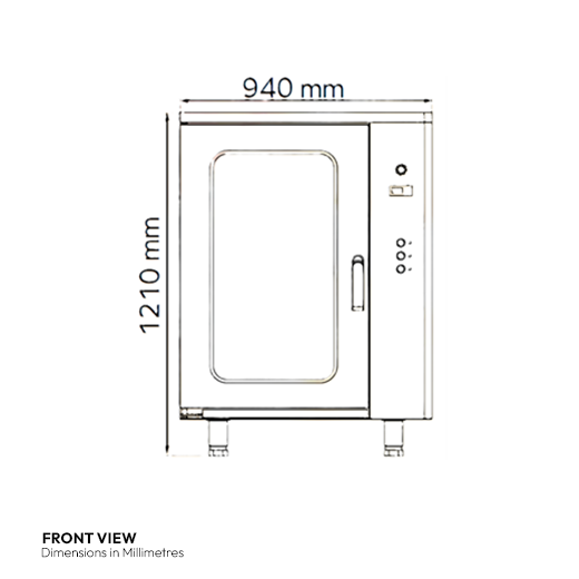 Italinox Large 287 Litre 10 Grid Combi Convection Oven with Steam