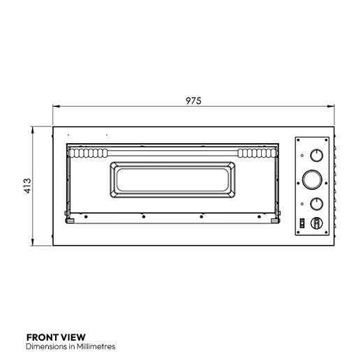Contender Single Deck Electric Pizza Oven - 4 x 13"