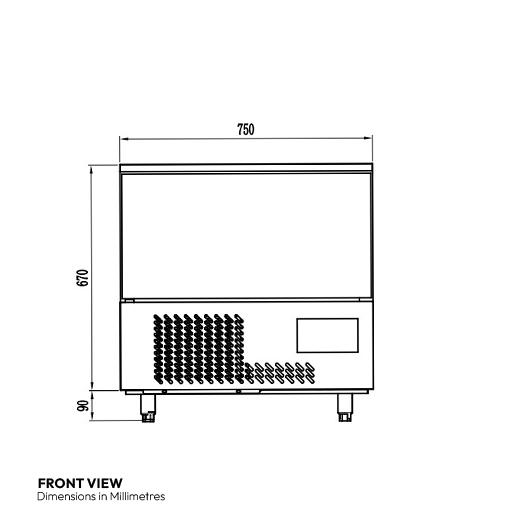 Contender 3 x 1-1 GN Size Blast Chiller 12kg . Shock Freezer 8kg