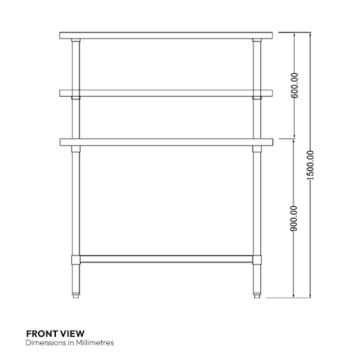 Quattro 1200mm Wide Stainless Steel Chef's Food Prep Table with Overshelves