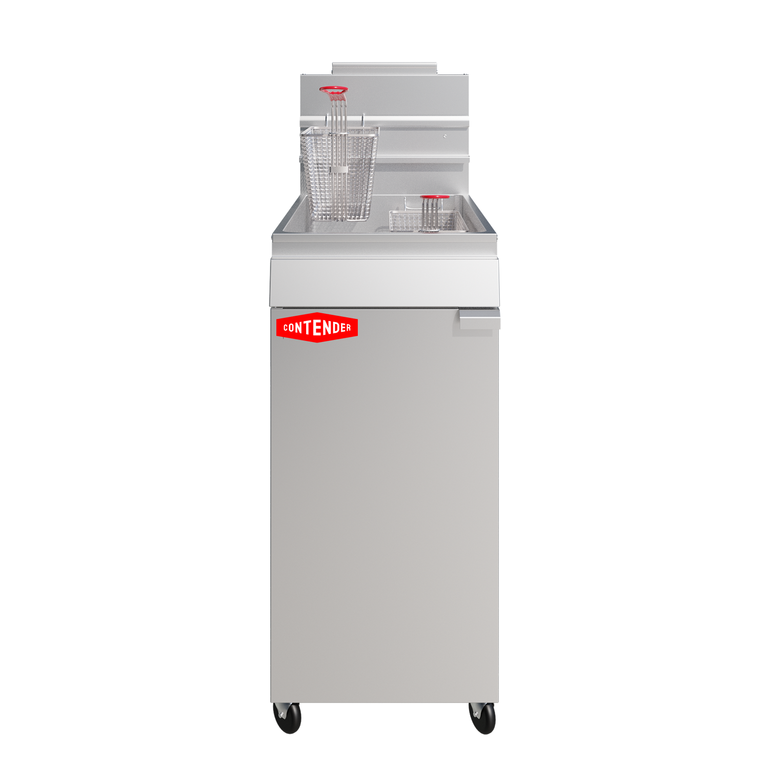 Contender 24L Single Tank Gas Fryer – Twin Basket Floor Standing Commercial Fryer