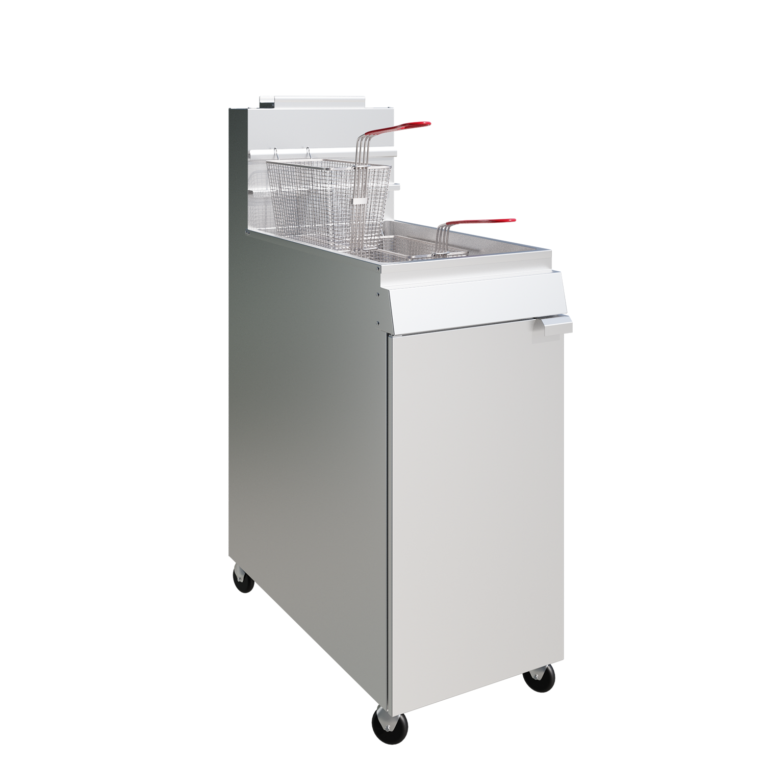 Contender 24L Single Tank Gas Fryer – Twin Basket Floor Standing Commercial Fryer
