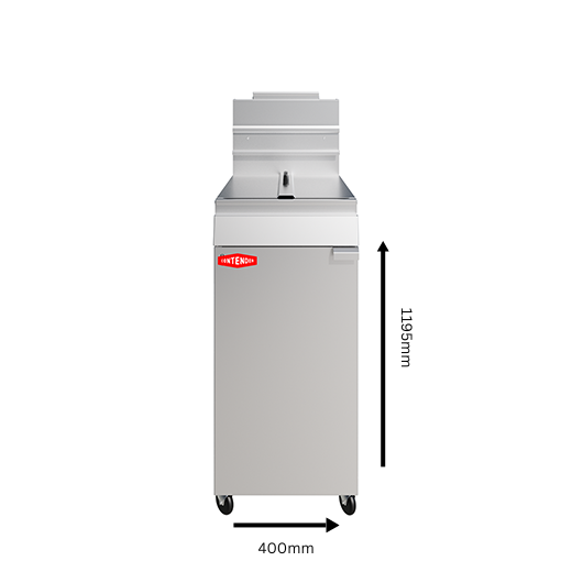 Contender 24L Single Tank Gas Fryer – Twin Basket Floor Standing Commercial Fryer