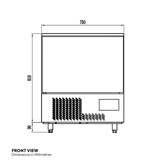 Contender 5 x 1/1 GN Blast Chiller – 18kg Chilling / 14kg Shock Freezing Capacity