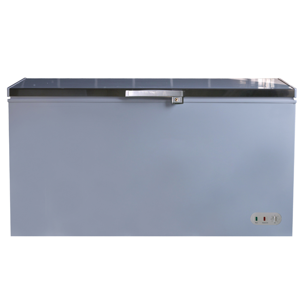 Contender 537L Chest Freezer – Lockable Stainless Steel Lid – High-Capacity Bulk Storage