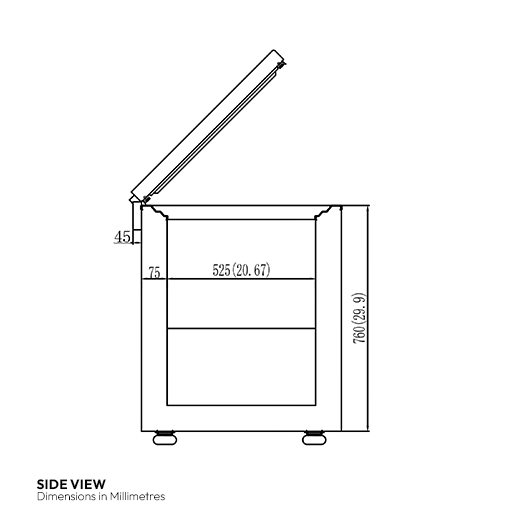 Contender 537L Chest Freezer – Lockable Stainless Steel Lid – High-Capacity Bulk Storage