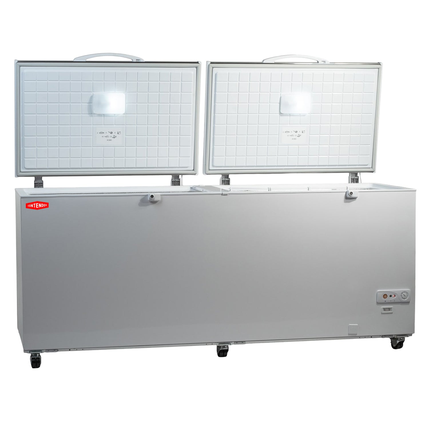 Contender 655L Chest Freezer – Twin Lid – Energy-Efficient Bulk Storage