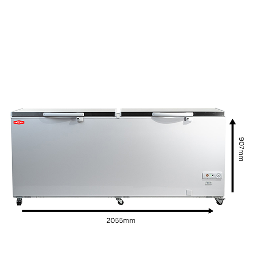 Contender 655L Chest Freezer – Twin Lid – Energy-Efficient Bulk Storage