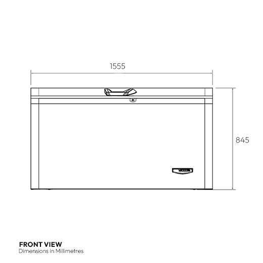 Contender 485L Chest Freezer – Lockable Stainless Steel Lid – Secure, High-Capacity Storage