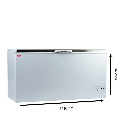 Contender 485L Chest Freezer – Lockable Stainless Steel Lid – Secure, High-Capacity Storage