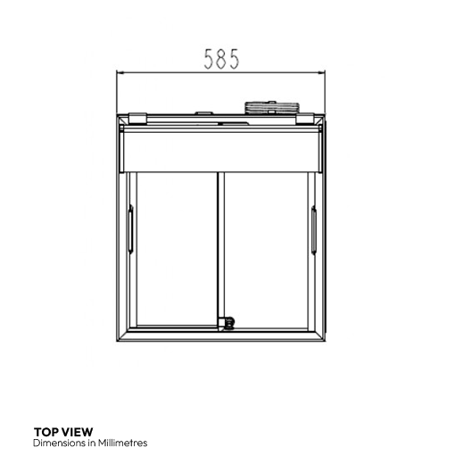 Contender 137 Litre Ice Cream Freezer with Curved Sliding Glass Lid