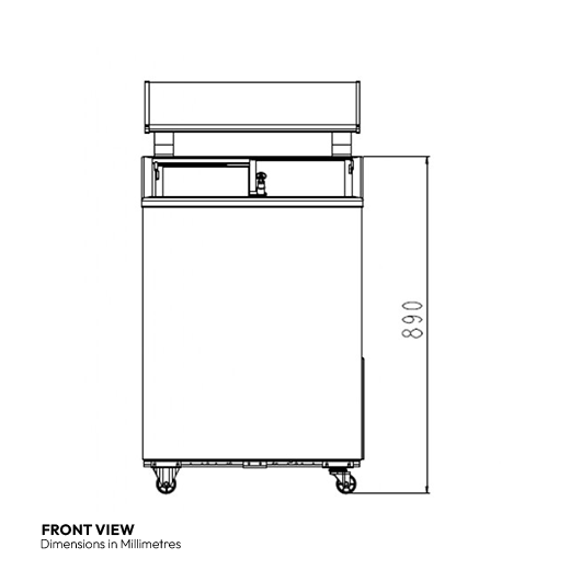 Contender 137 Litre Ice Cream Freezer with Curved Sliding Glass Lid